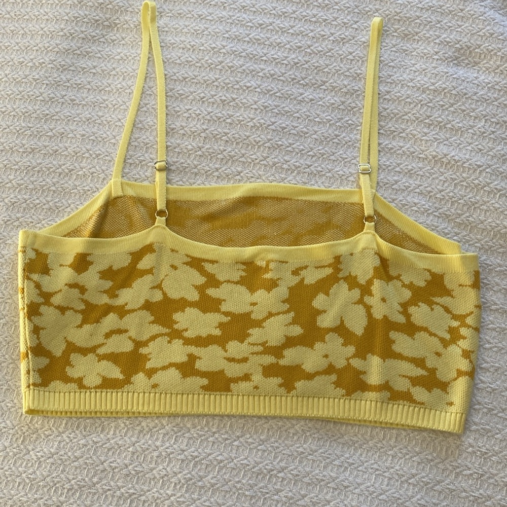 Anthropologie Yellow Crop Top, Medium - Picture 3 of 7